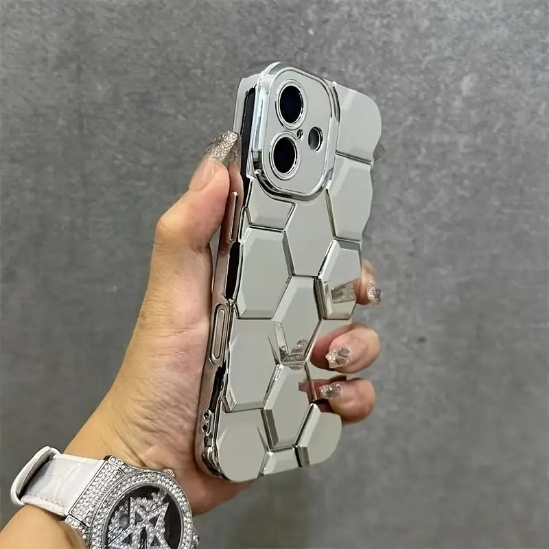 Gilded Grid iPhone Case