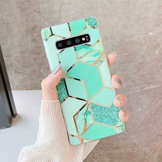 Combo Geometric Phone Case for Samsung with airpods case