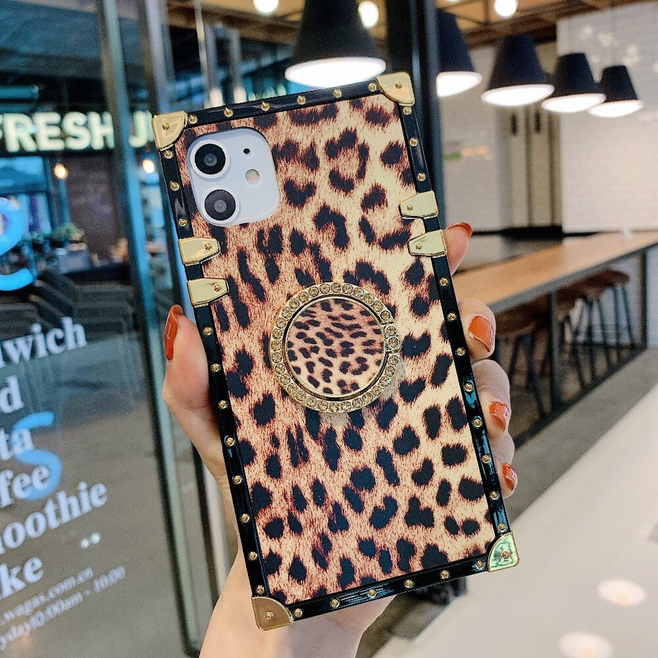 Luxury Leopard Brown Square Case