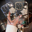 Transparent Floral Studded Case