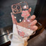 Transparent Floral Studded Case