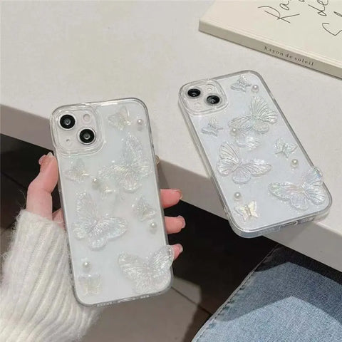 Transparent Butterfly iPhone Case