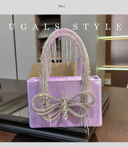 Luxury Diamonds Purple Bow Bag