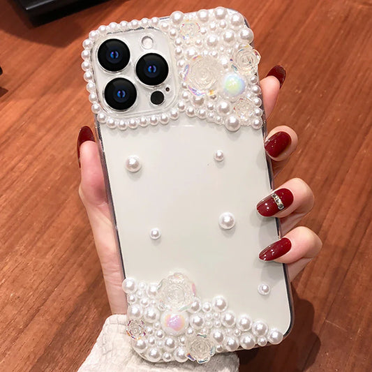 Luxury Pearl Stone iPhone Studded Case