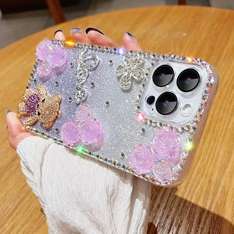 Shiny Bear iPhone Studded Case