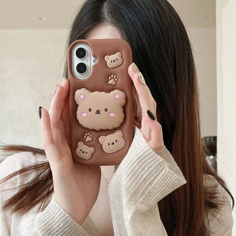 Choco Bear Charm iPhone Silicon Case