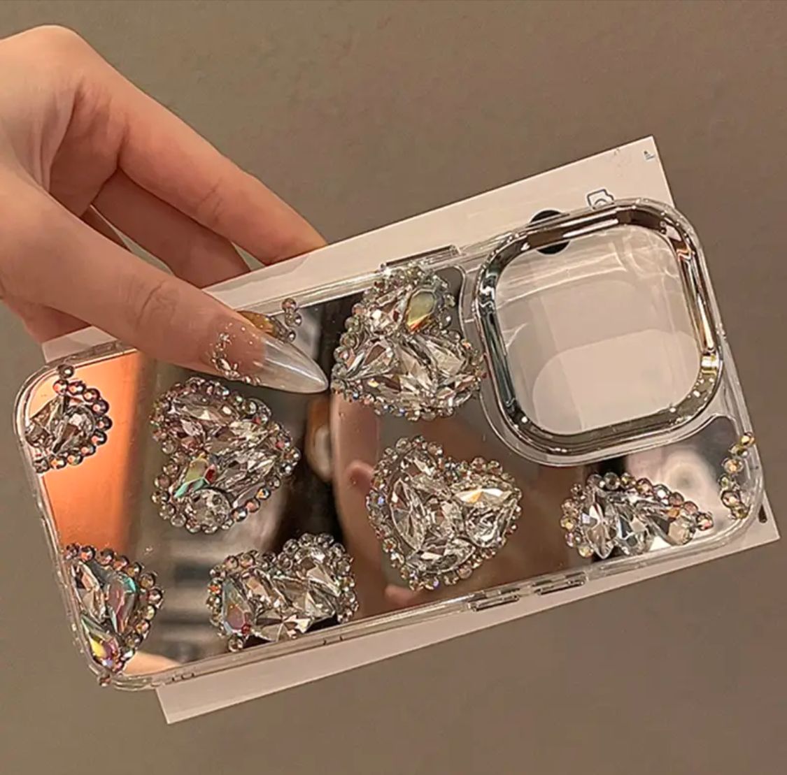 Shimmered Heart iPhone Studded Case