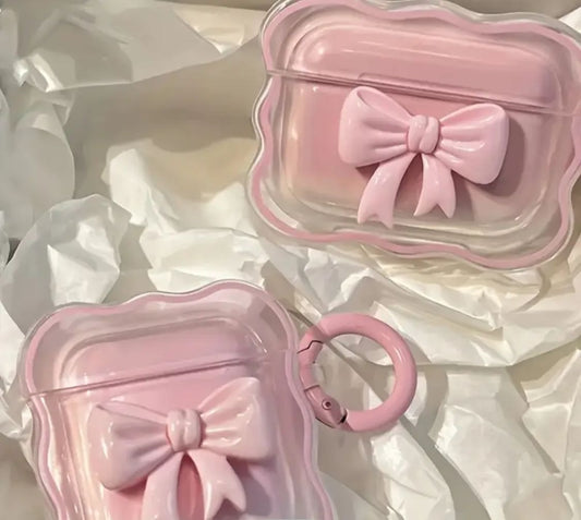 Pink Bow Airpods case