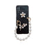 Floral Pearl Chain Flip Case