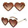 Premium Heart Leopard kids sunglasses