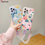 Luxury Transparent Floral Chain Case