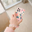 Luxury Transparent Floral Chain Case