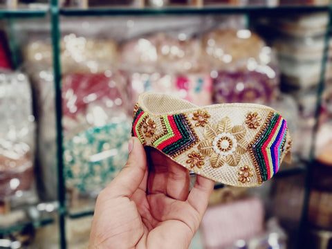 PRETTY HAIRBAND WITH FLORAL BEADS HAND EMBROIDERY