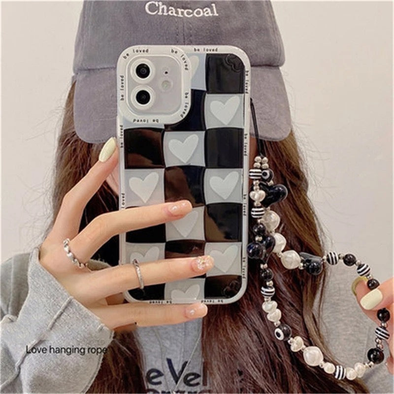 Premium Black Check Case