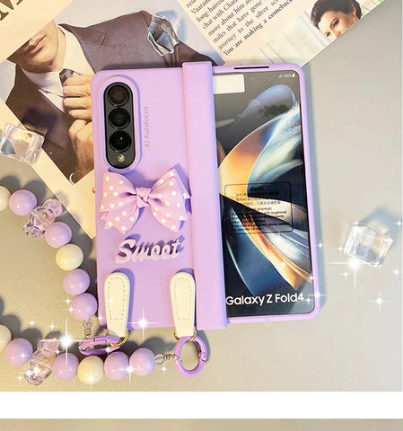 Lavender Bow Chain Z fold 5 Case