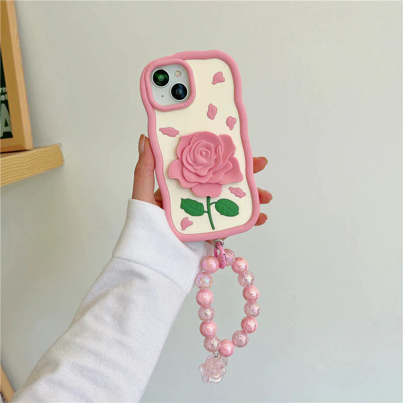 Pink Flower Silicone Case