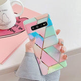 Combo Geometric Phone Case for Samsung with airpods case
