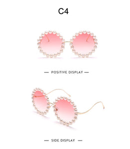Exclusive Round Pearl sunglasses
