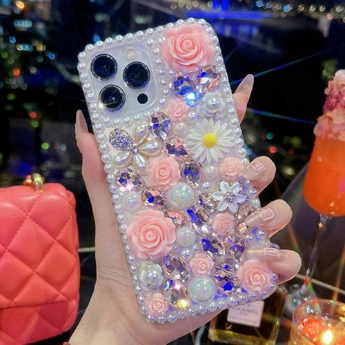 Rose Pearl Studded Case