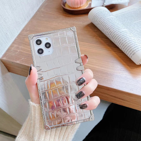 Luxury Glossy Crocodile Phone Case