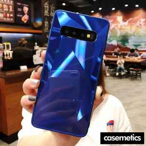 Diamond Texture Case For Samsung Blue / S10