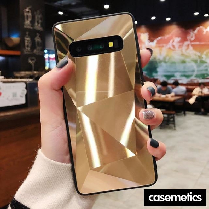 Diamond Texture Case For Samsung Gold / S10