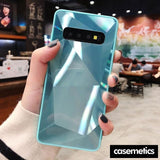 Diamond Texture Case For Samsung Lake Blue / S10