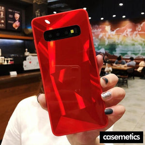 Diamond Texture Case For Samsung Red / S10