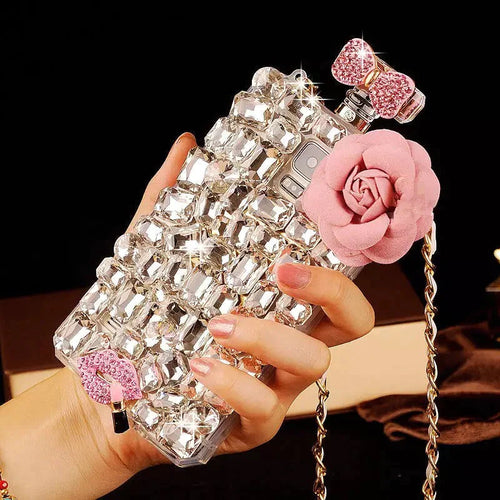 Studded Diamond Rose Samsung Case