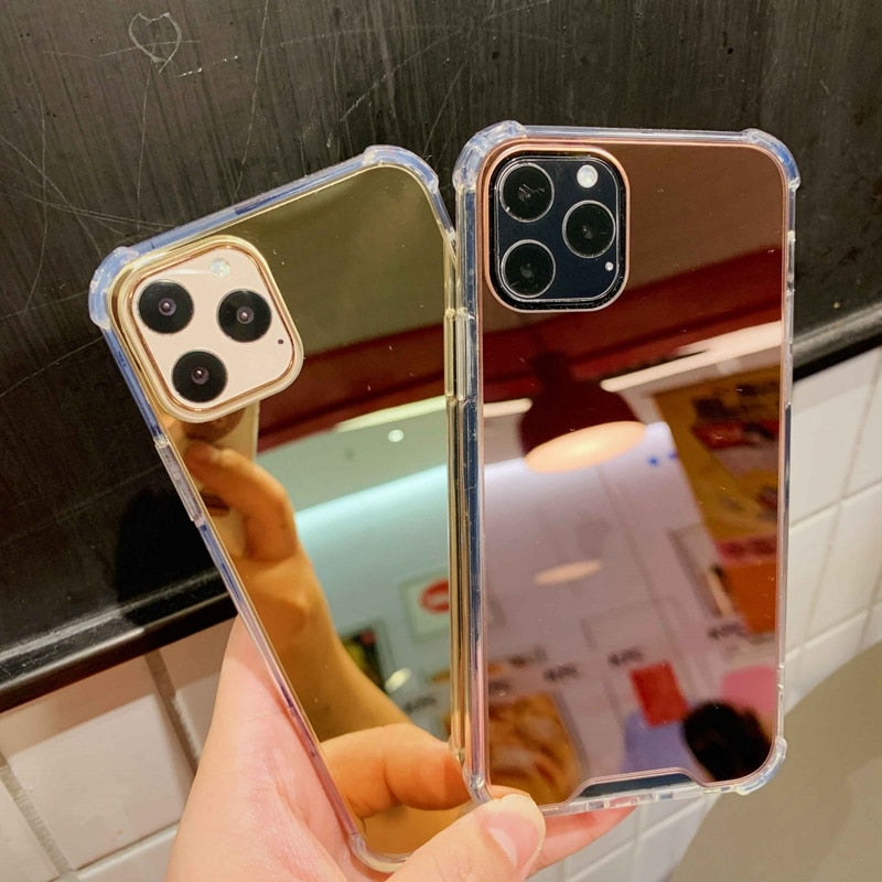 Combo Premium Mirror iPhone Case  With Airpods Case